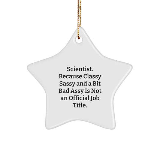 Scientist Gifts, Funny Quote, Star Ornament - Gifts from Friends and Family for Men and Women - Image 1