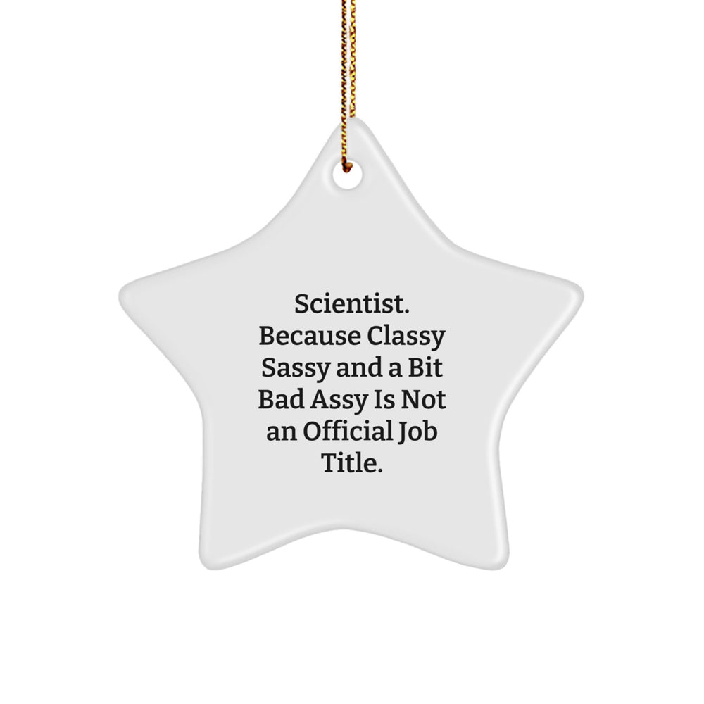 Scientist Gifts, Funny Quote, Star Ornament - Gifts from Friends and Family for Men and Women - Image 1