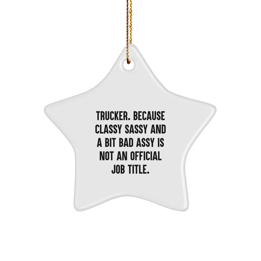 Trucker Star Ornament Gifts from Friends and Family - Classy, Sassy, and a Bit Fearlessy - Image 1