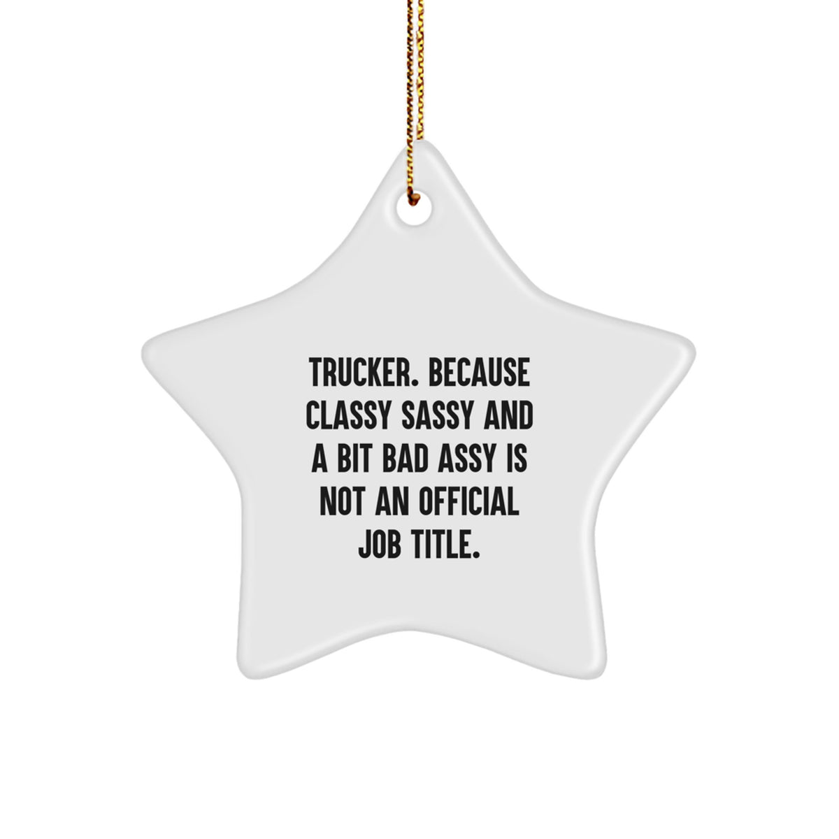 Trucker Star Ornament Gifts from Friends and Family - Classy, Sassy, and a Bit Fearlessy - Image 1