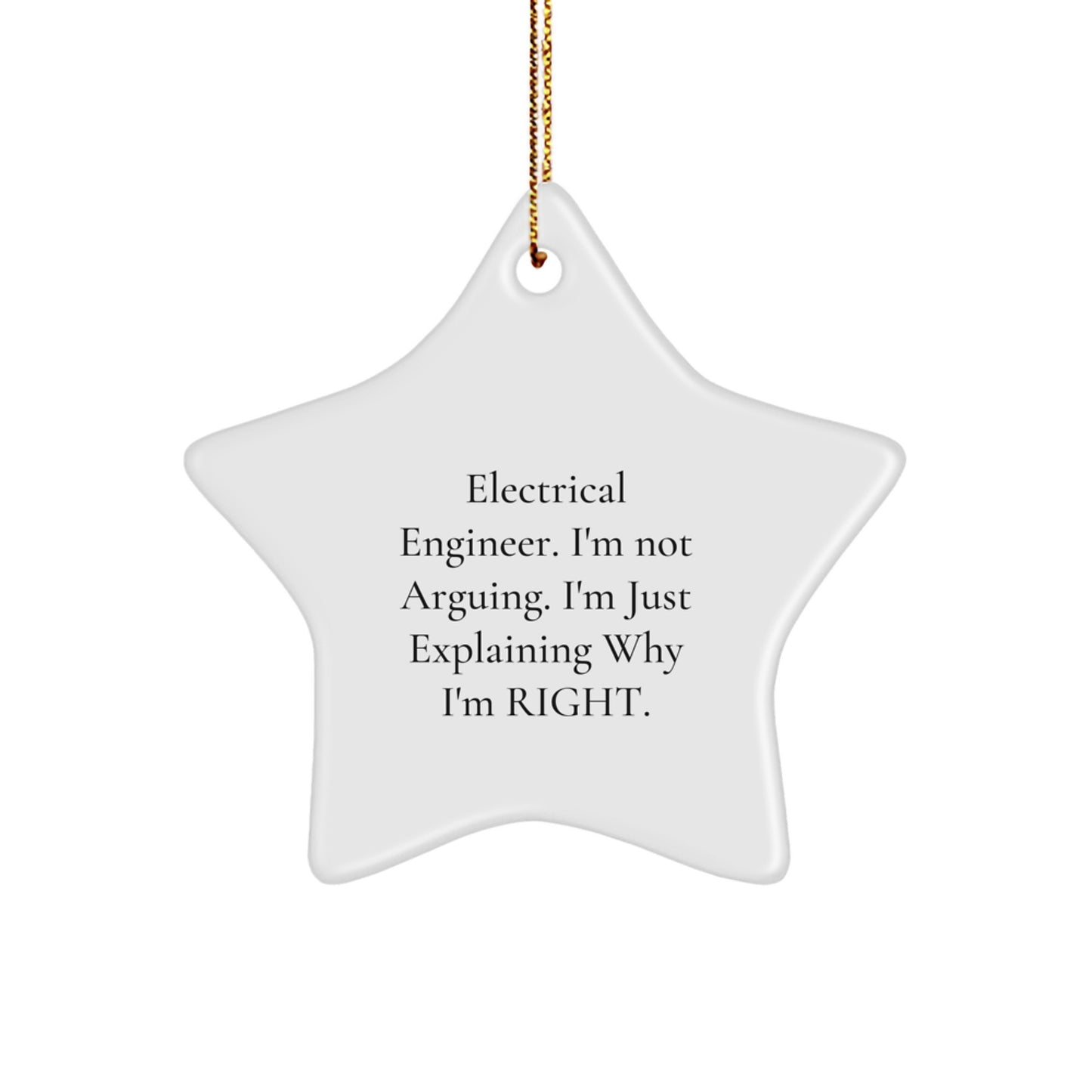 Electrical Engineer Gifts from Friends, Gifts for Electrical Engineers, Funny Star Ornament, Christmas Unique Presents - Image 1