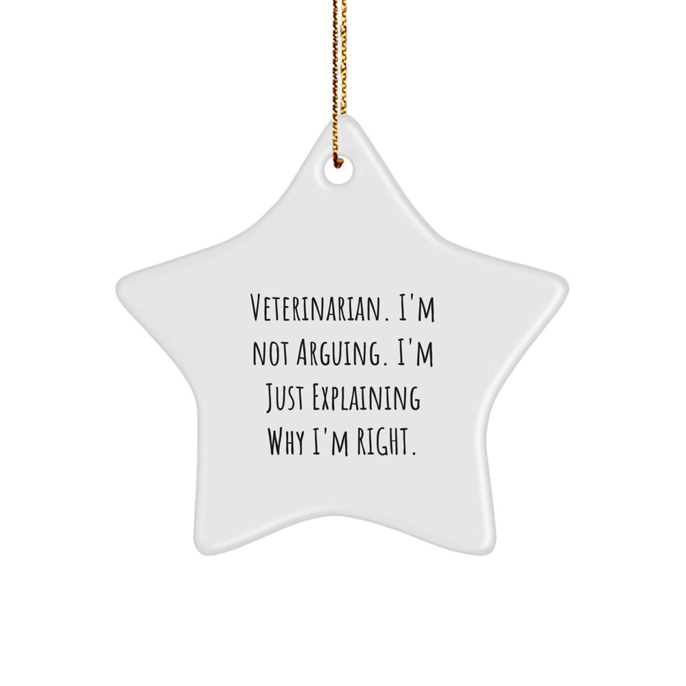 Funny Veterinarian Star Ornaments Gifts from Family for Christmas Unique Decorations - Image 1