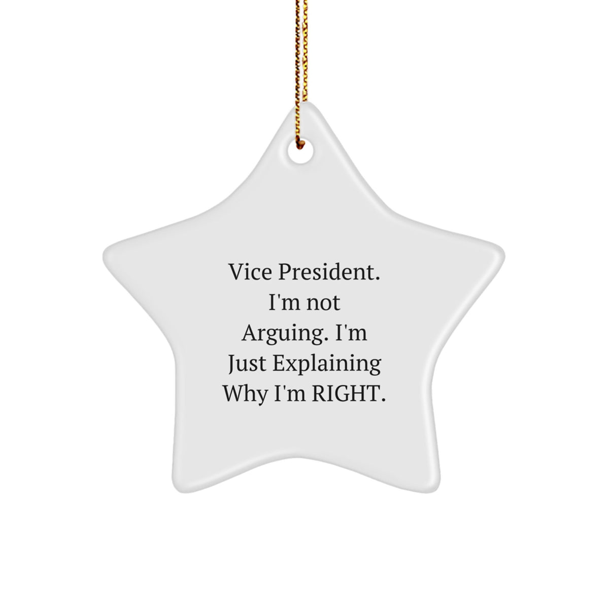 Funny Vice President Star Ornament Gifts from Friends, Vice President Funny Christmas Unique Gifts for Vice President, Vice President Star Ornament - Image 1