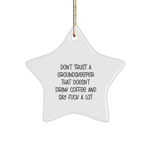 Funny groundskeeper Gifts, groundskeeper Star Ornament, Don't Trust, Christmas Unique Gifts for groundskeeper, Gifts from Friends, Gifts for Men - Image 1