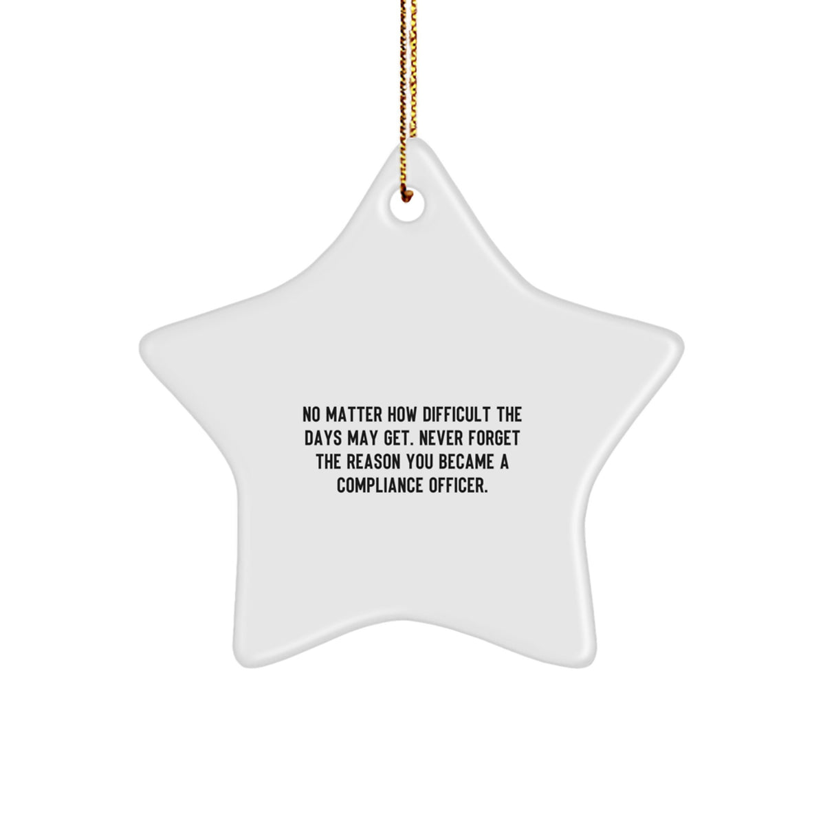 Compliance Officer Gifts from Friends, Funny Star Ornament for Compliance Officer Men, Office Christmas Unique Gifts - Image 1