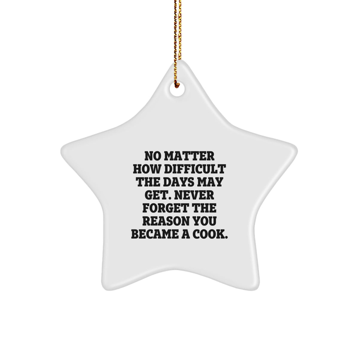 Funny Inspirational Gifts from Friends Family to the Amazing Cook in Your Life, Star Ornament Christmas Unique Gifts for Men Women Cooks - Image 1