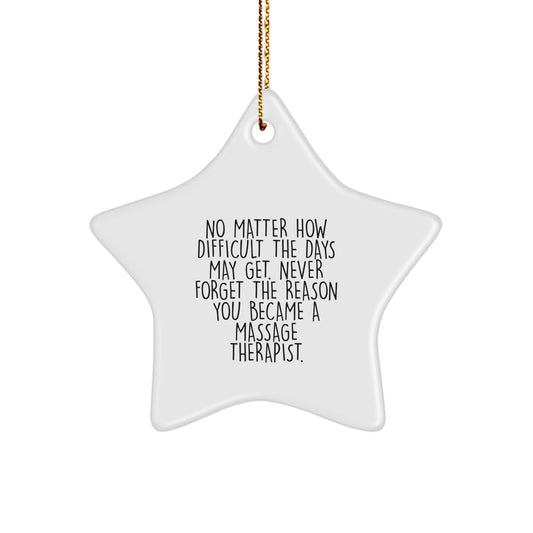 Massage Therapist Gifts from Friends, Funny Inspirational Star Ornament for Christmas Unique Gifts, Gifts for Massage Therapist - Image 1