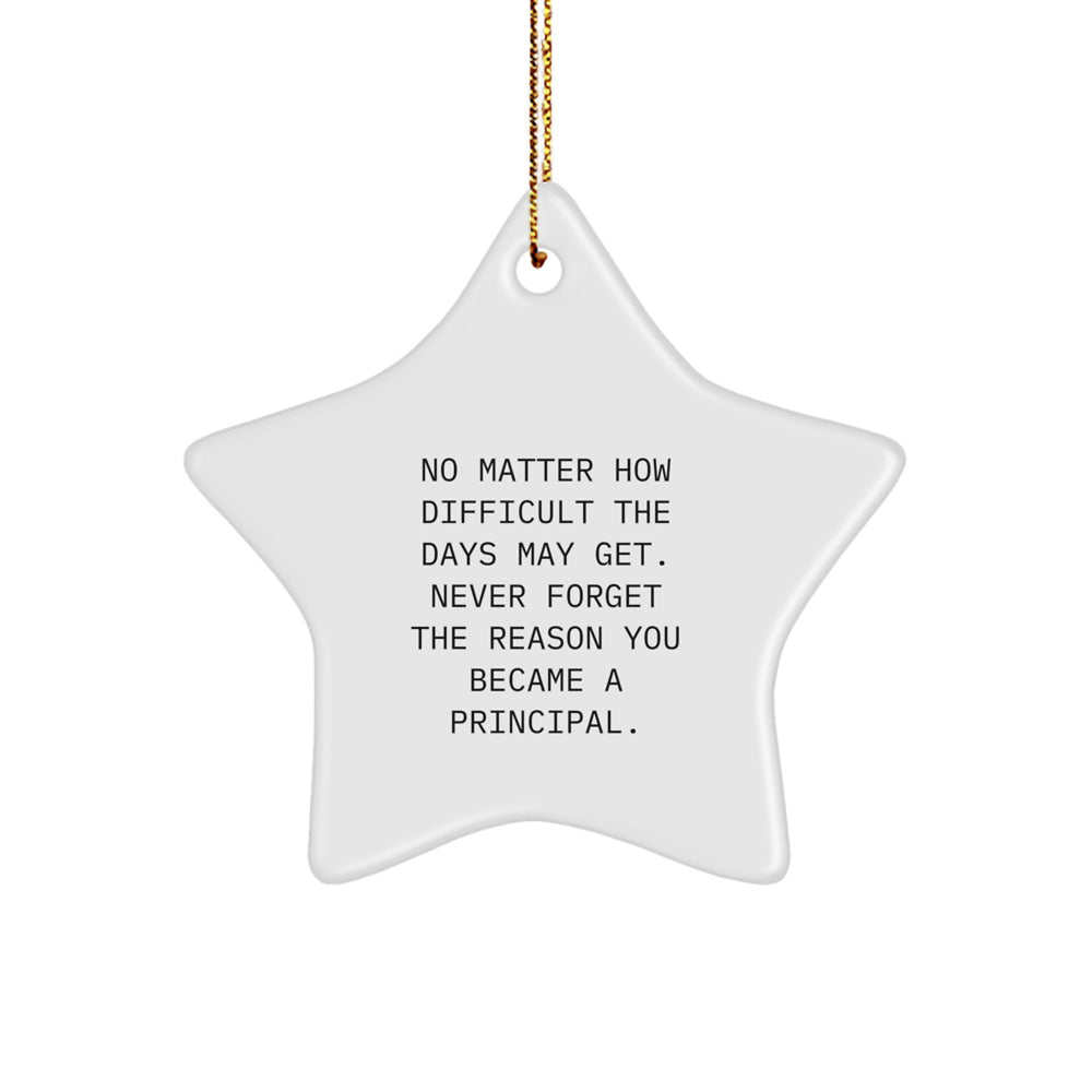 Gifts for Principal Inspirational Star Ornament Christmas Decorations from Friends and Family to Principal - Image 1