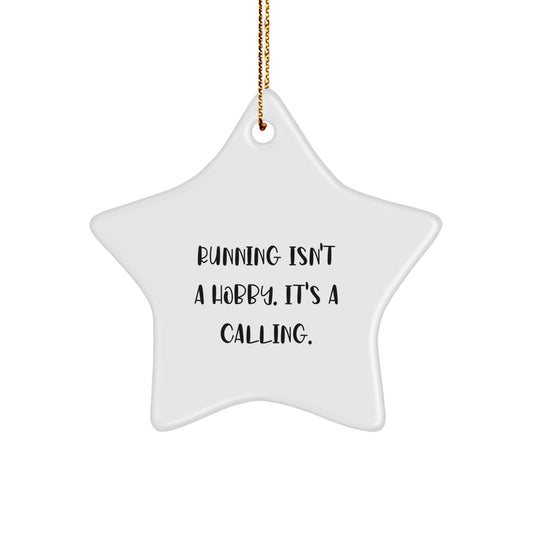 Funny Running Gifts for Men, Inspirational Star Ornament for Running Enthusiasts, Christmas Unique Gifts from Friends to Family - Image 1