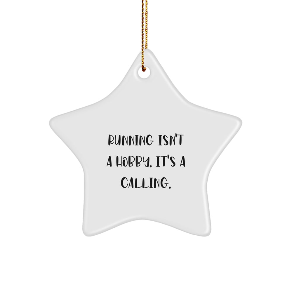 Funny Running Gifts for Men, Inspirational Star Ornament for Running Enthusiasts, Christmas Unique Gifts from Friends to Family - Image 1