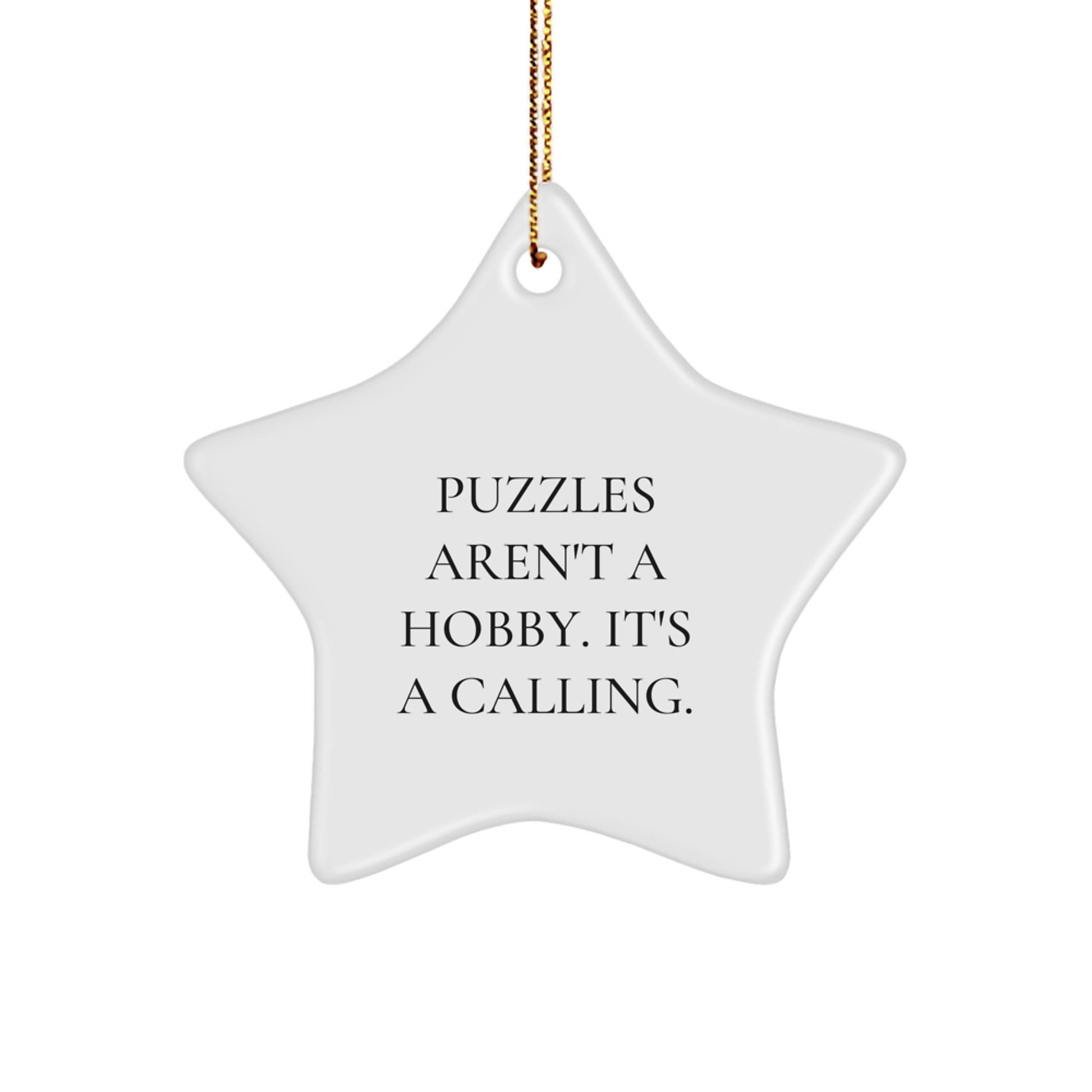 Puzzles Gifts for Men Friends Family - Star Ornament White - Image 1