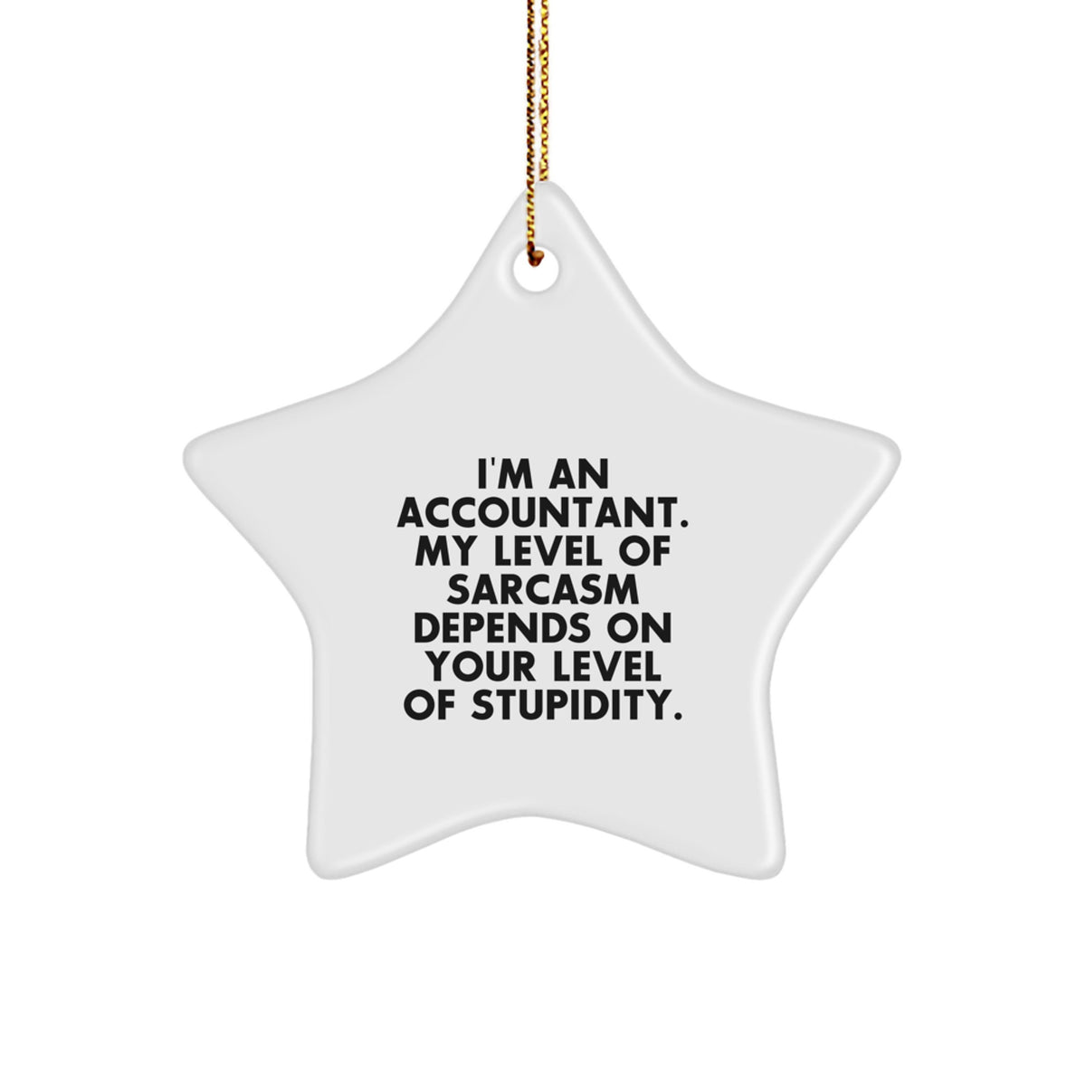 Funny Accountant Gifts, Star Ornament for Accountant Friends, Christmas Unique Gifts from Women, Funny Quotes for Accountants, I'm An Accountant - Image 1