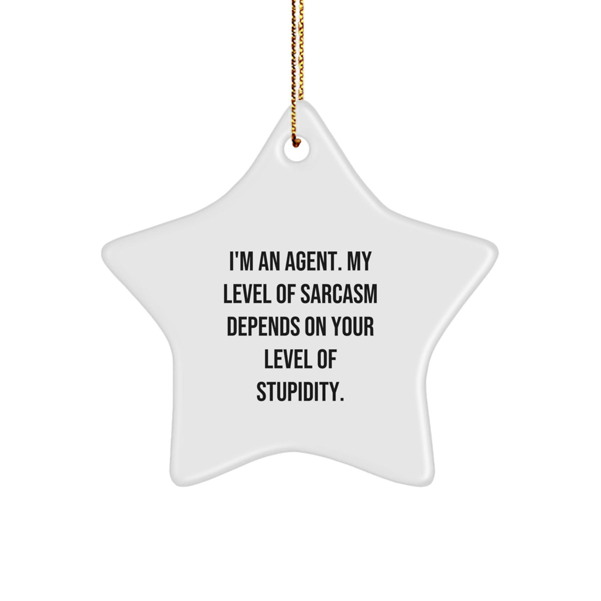 Funny Agent Star Ornament, Gifts from Friends for Agent, Agent Christmas Unique Gifts, Agent Star Shaped Decorative - Image 1