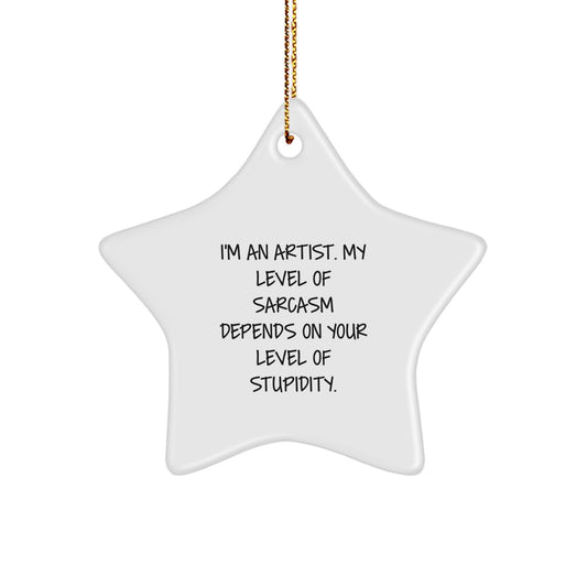 Funny Artist Star Ornament Gift from Friends for Artist, Christmas Unique Artistic Star Decoration, Artist Star Gift for Men Women Coworkers Family - Image 1