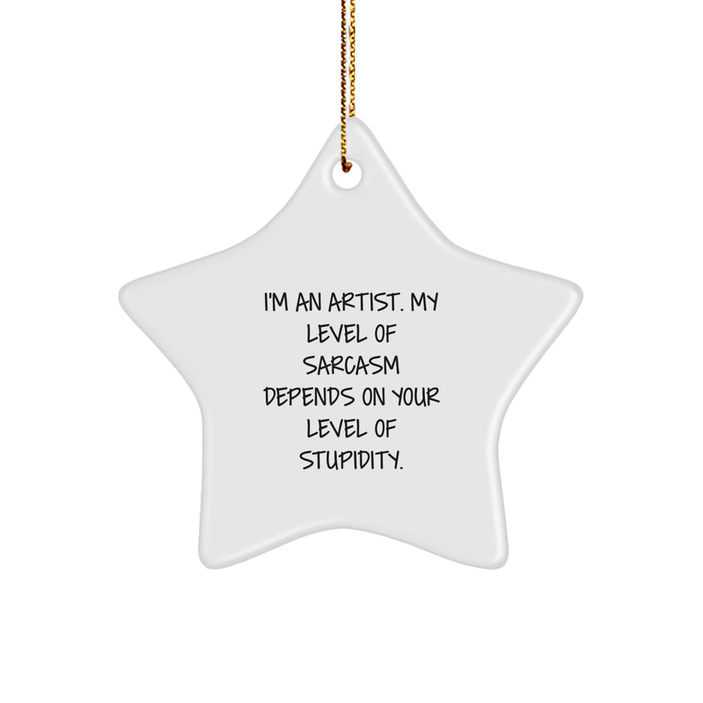 Funny Artist Star Ornament Gift from Friends for Artist, Christmas Unique Artistic Star Decoration, Artist Star Gift for Men Women Coworkers Family - Image 1