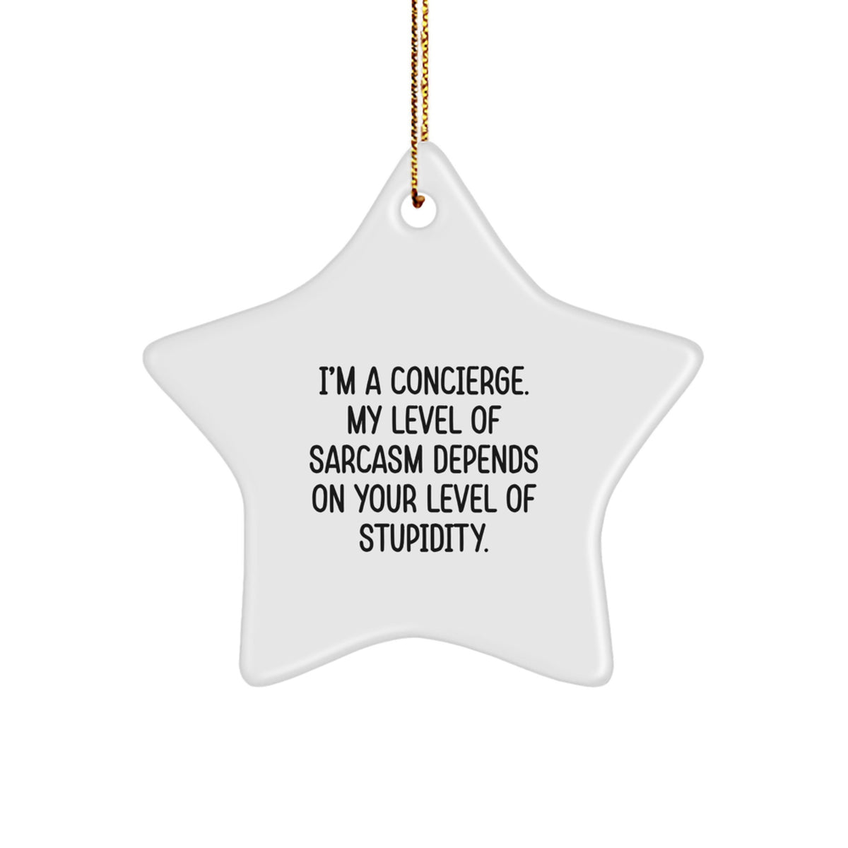 Christmas Ornament Gift Sarcastic Concierge Star Keepsake for Family - Image 1