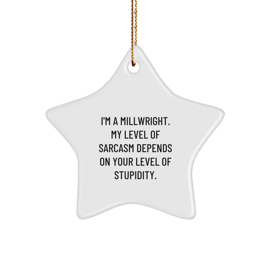 Funny Millwright Gifts from Friends for Christmas - Star Ornament with Sarcasm Humor, Perfect for Men, Women, Coworkers, or Family - Image 1