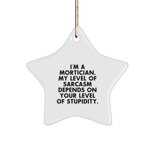 Gifts from Friends and Family for Mortician - Funny Mortician Star Ornament for Christmas Unique Gifts - Image 1