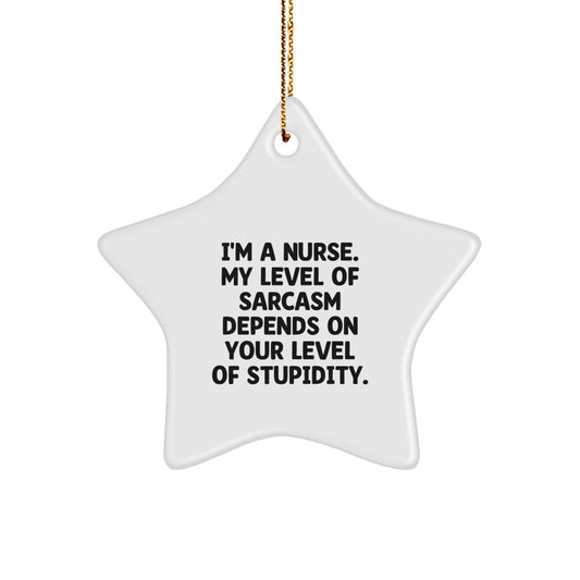 Nurse Star Ornament Funny Christmas Unique Gift for Nurses from Friends - Image 1