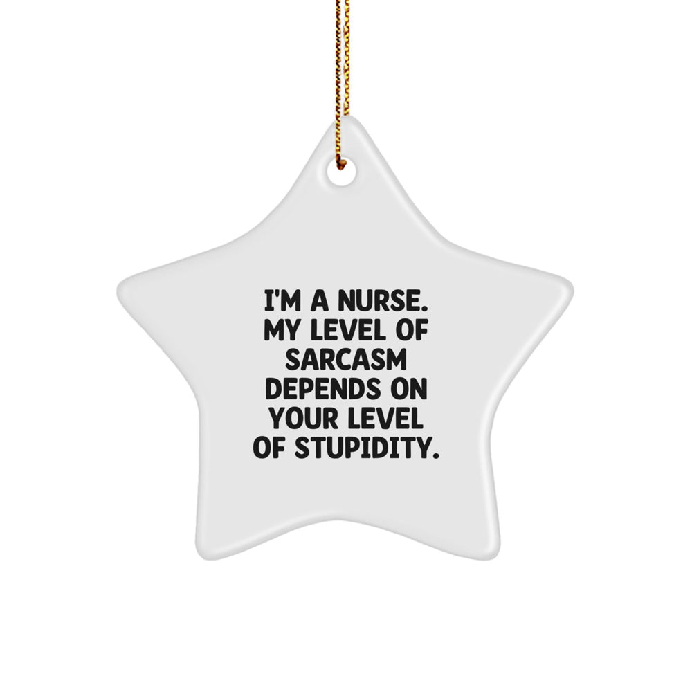 Nurse Star Ornament Funny Christmas Unique Gift for Nurses from Friends - Image 1