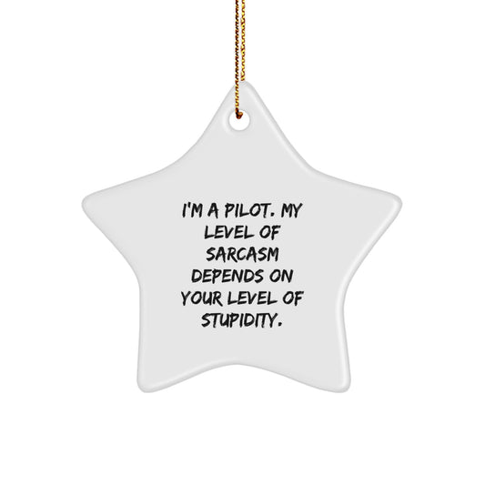 Funny Pilot Star Ornament Gift from Friends to Coworkers for Christmas Decorations - Image 1