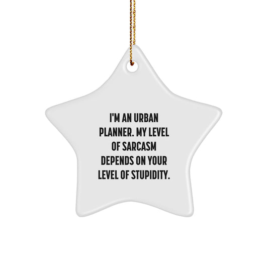 Urban Planner Gifts - Sassy Star Ornament for Christmas - Gifts from Friends for Urban Planner - Image 1