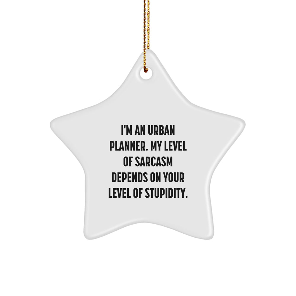 Urban Planner Gifts - Sassy Star Ornament for Christmas - Gifts from Friends for Urban Planner - Image 1