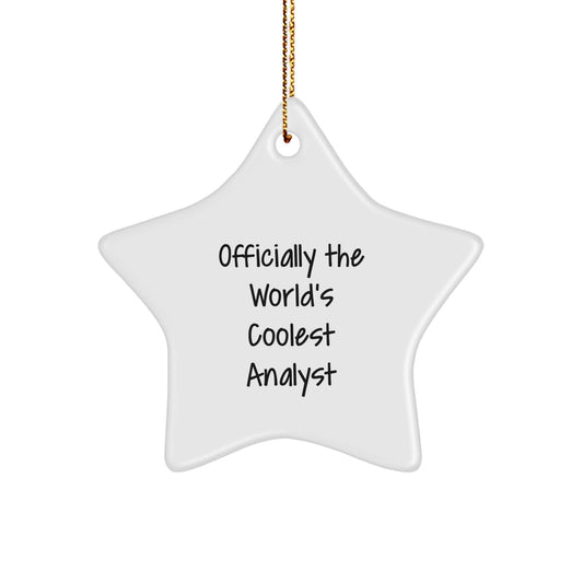 Funny Analyst Star Ornament Gifts from Friends, Coworkers, Family for Men, Women, Coolest Analyst Christmas Unique Decorations - Image 1