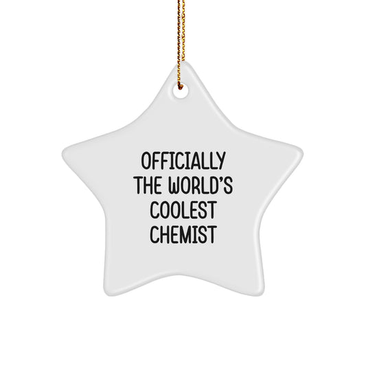 Funny 'Officially The World's Coolest Chemist' Christmas Unique Gifts from Friends to Chemist - Image 1