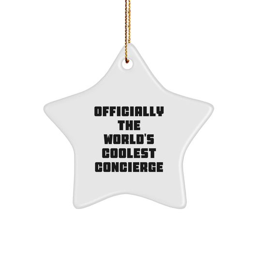 Coolest Concierge Gifts from Friends - Fun Star Ornament for Concierge Men on Christmas Unique Gifts - Image 1