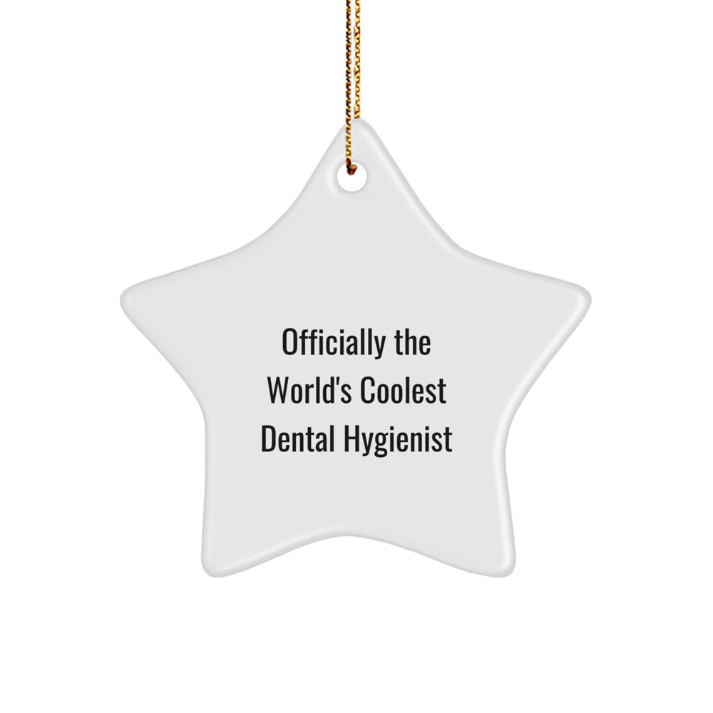Officially The World's Coolest Dental Hygienist Christmas Star Ornament Gifts for Her - Image 1