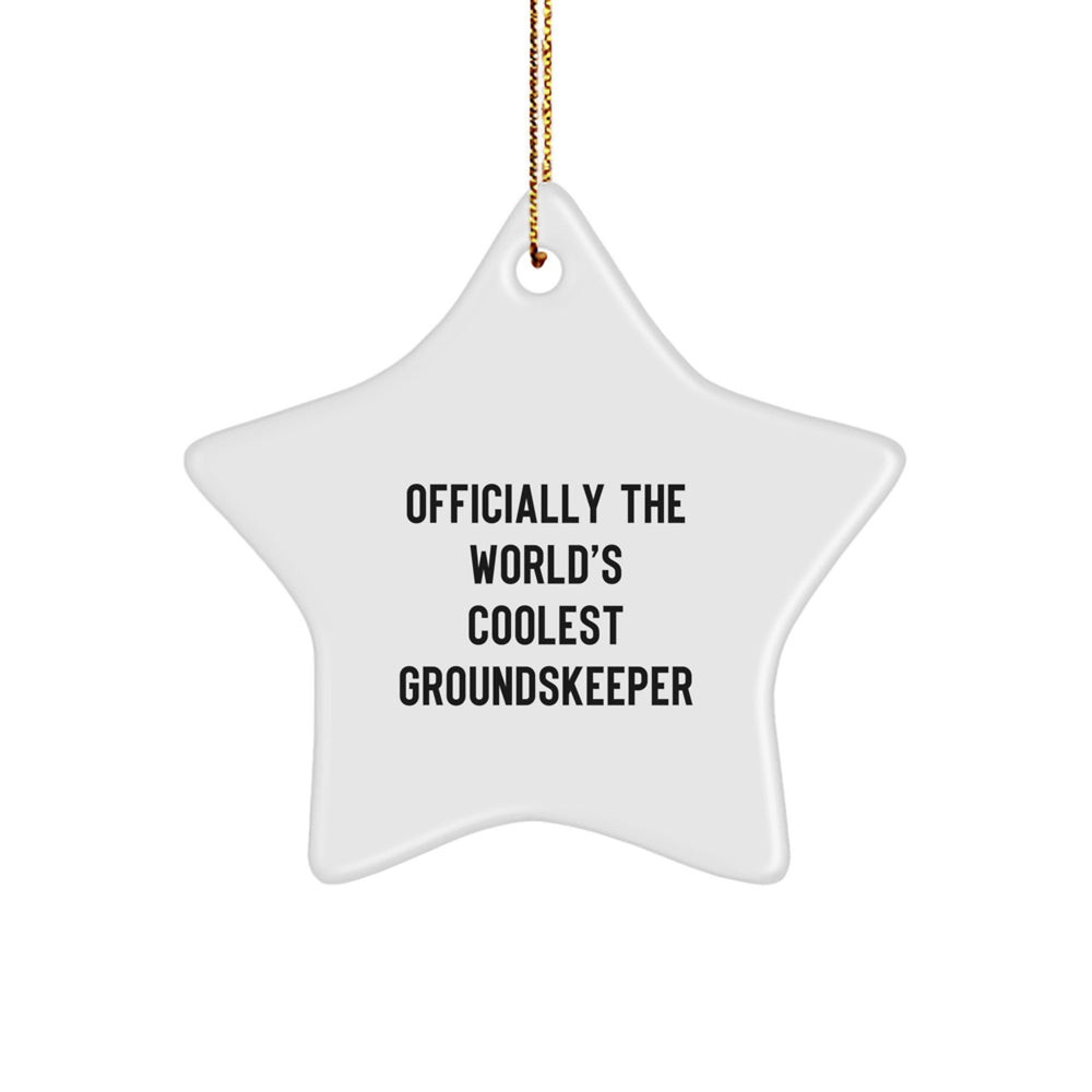 Funny groundskeeper Gifts from Men - Officially The World's Coolest groundskeeper Star Ornament for Christmas Unique Gifts - Image 1