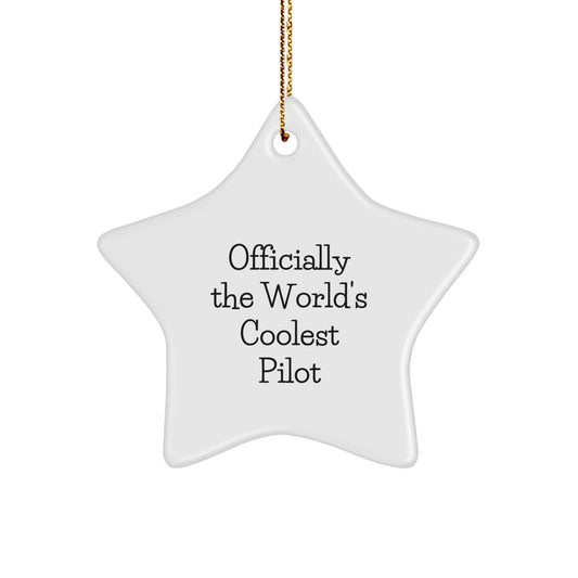 Funny Pilot Star Ornament Gifts from Friends, Men for Pilot, Christmas Unique Gifts - Image 1