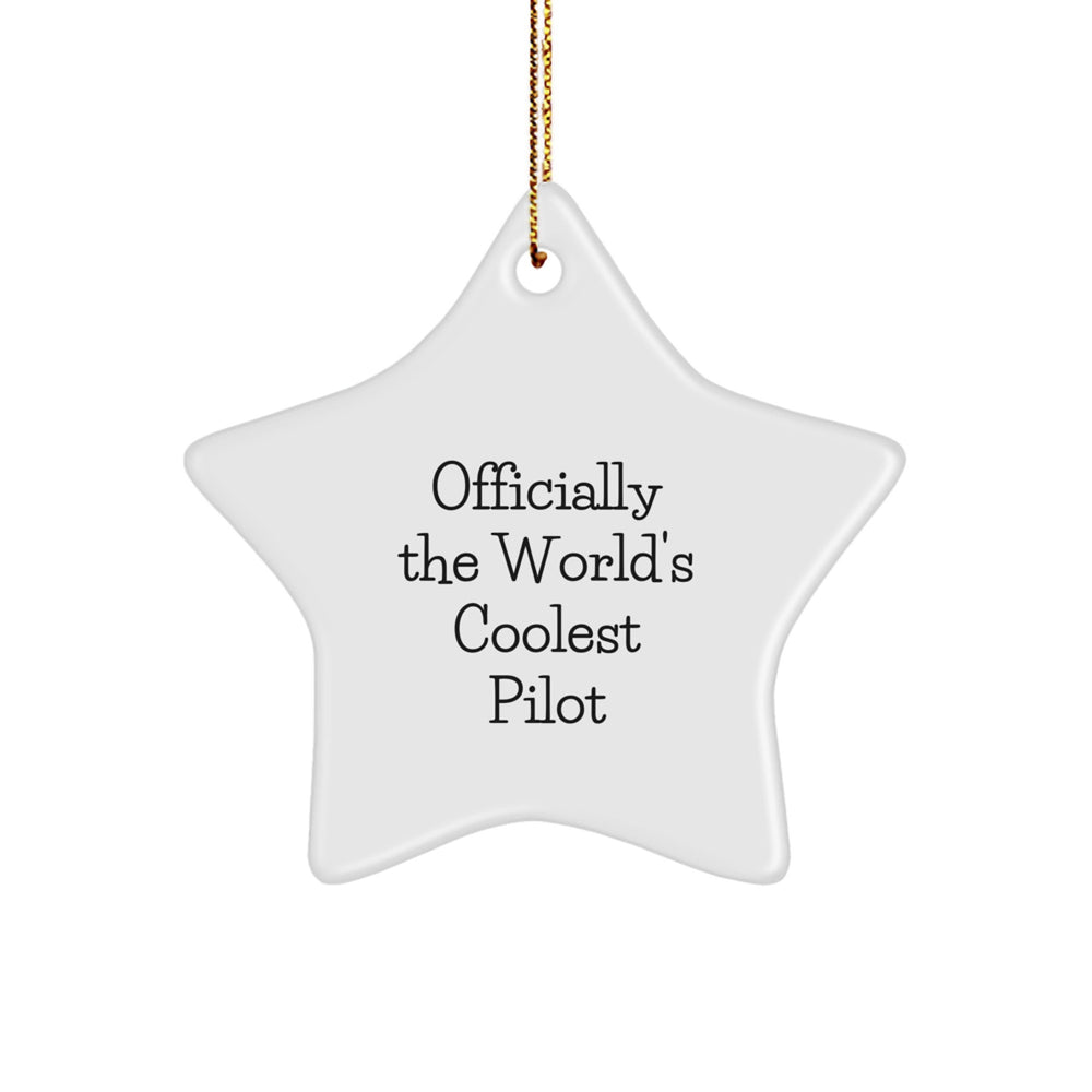 Funny Pilot Star Ornament Gifts from Friends, Men for Pilot, Christmas Unique Gifts - Image 1