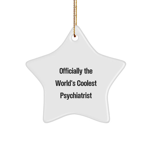 Funny Psychiatrist Gifts from Friends for Christmas Unique Star Ornament - Image 1