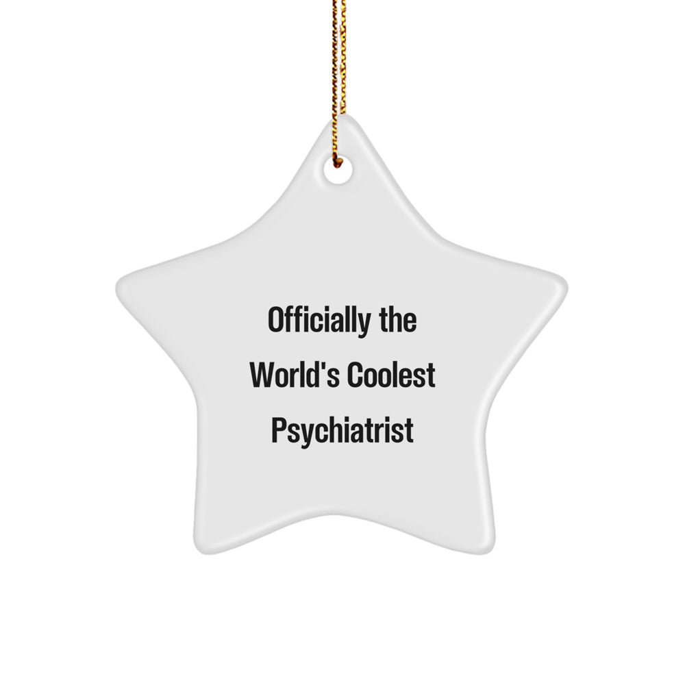 Funny Psychiatrist Gifts from Friends for Christmas Unique Star Ornament - Image 1