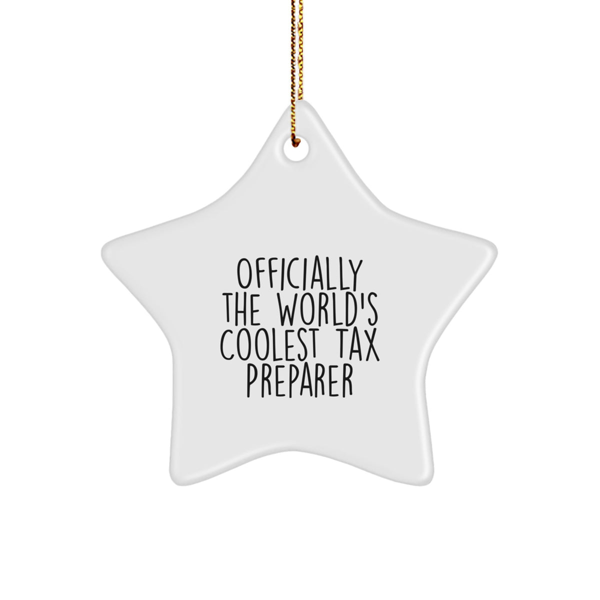 Funny Tax Preparer Gifts, Christmas Unique Star Ornament, World's Coolest Tax Preparer, Gifts from Men to Tax Preparer - Image 1