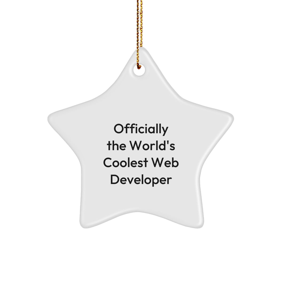 Gifts from Friends, Family, or Coworkers to Web Developer - Officially The World's Coolest Web Developer Star Ornament, Christmas Unique Gifts for Men, Women, Web Developer, and Friends - Image 1