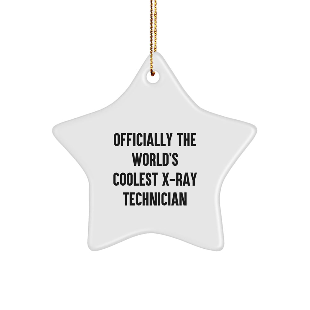 X-Ray Technician Star Ornament, Funny Gift for Friends from Men, Christmas Unique - Image 1