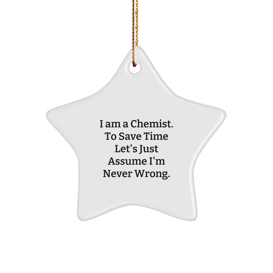 Funny Chemist Gifts Star Ornament for Men Women Friends Family - Gifts from Family for Christmas Unique Gifts - Image 1
