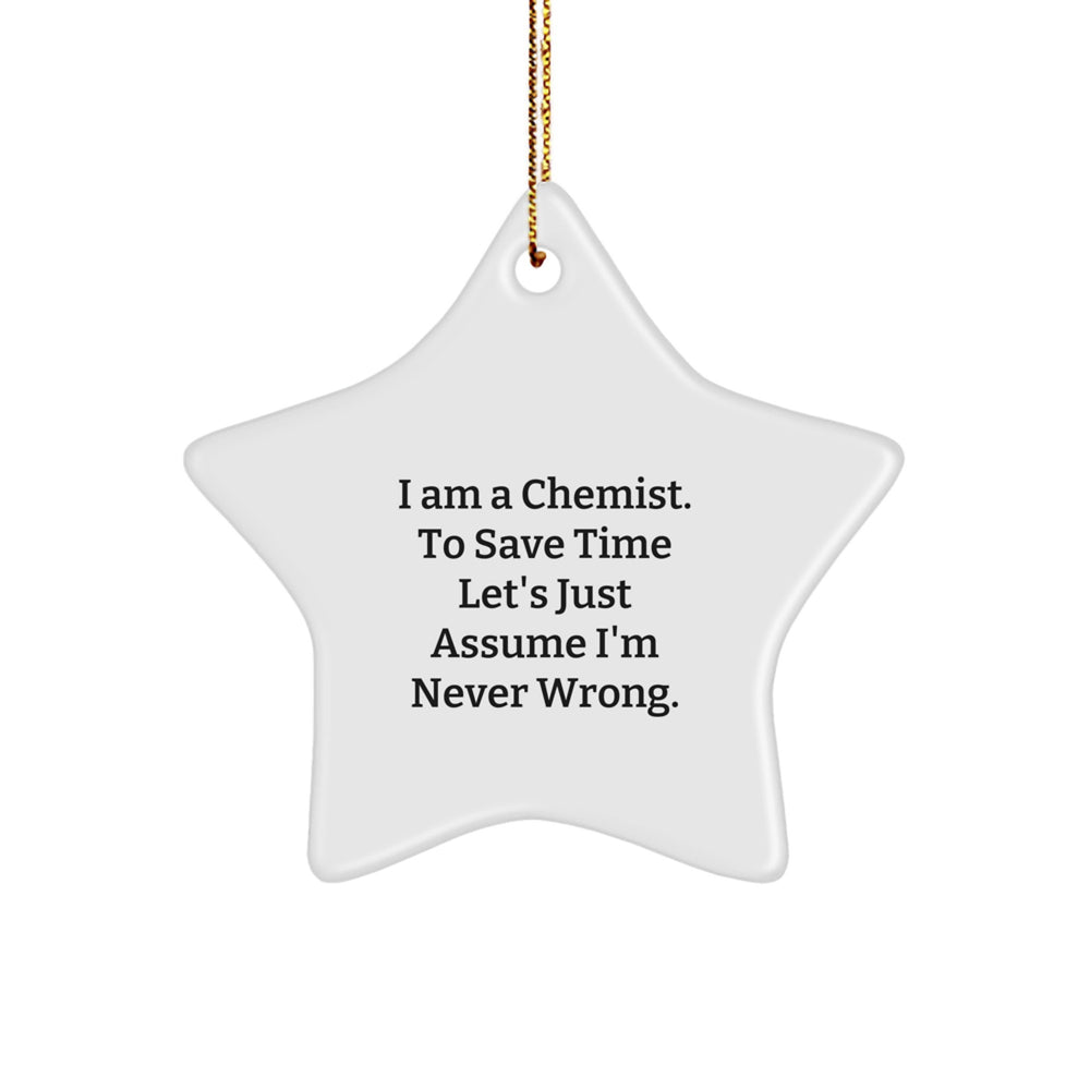Funny Chemist Gifts Star Ornament for Men Women Friends Family - Gifts from Family for Christmas Unique Gifts - Image 1