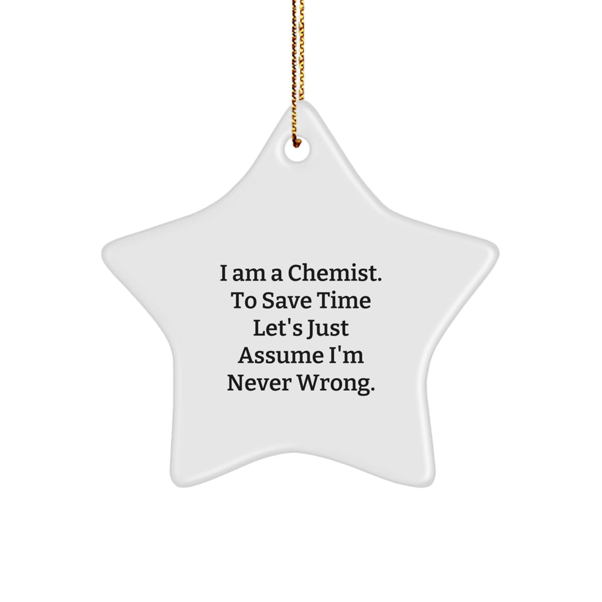Funny Chemist Gifts Star Ornament for Men Women Friends Family - Gifts from Family for Christmas Unique Gifts - Image 1