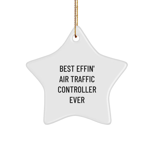 Funny Air Traffic Controller Star Ornament Gifts from Friends for Christmas Unique Air Traffic Controller - Image 1