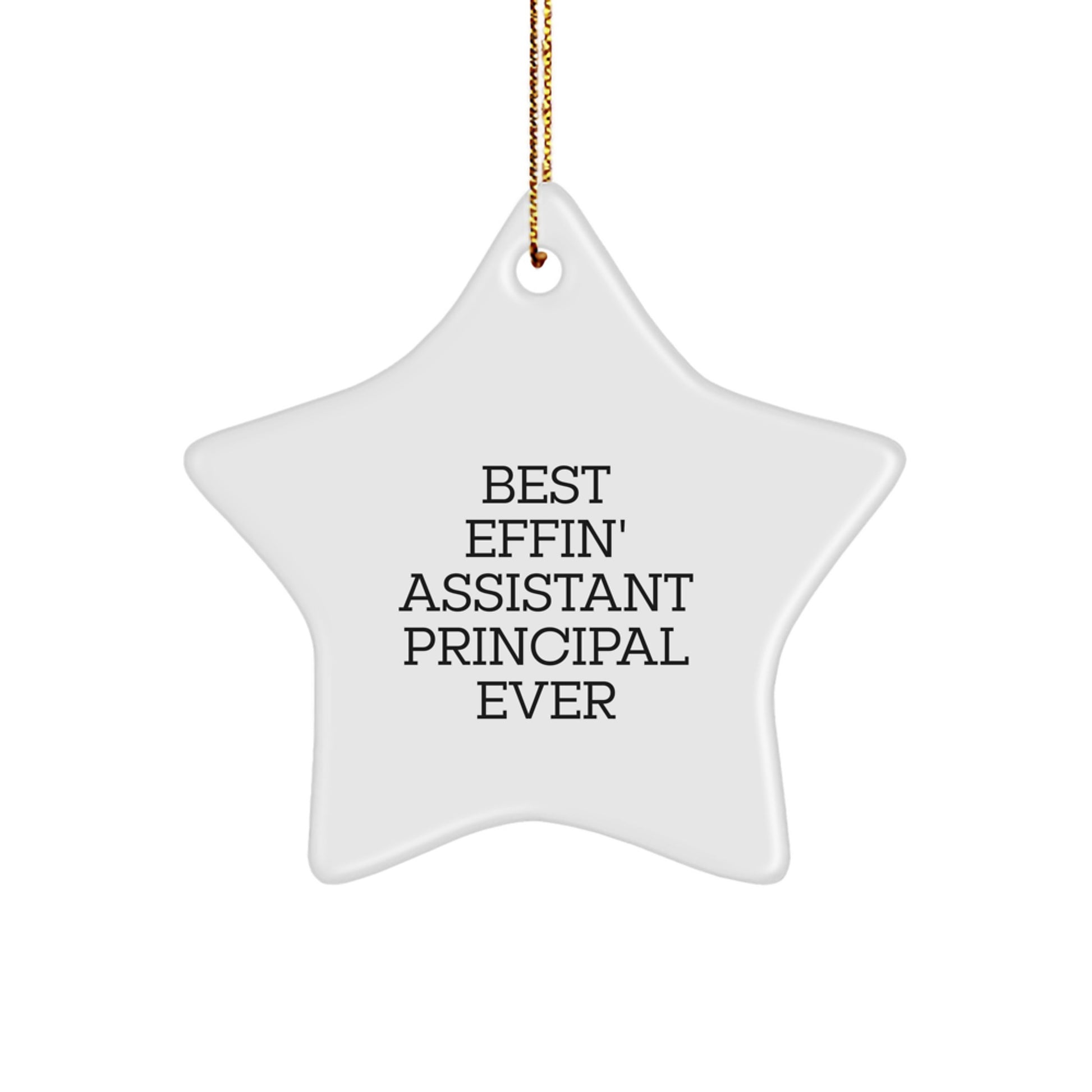 Funny Assistant Principal Gifts for Men - Best Effin' Assistant Principal Ever Star Ornament - Gifts from Men to Assistant Principals for Christmas - Image 1