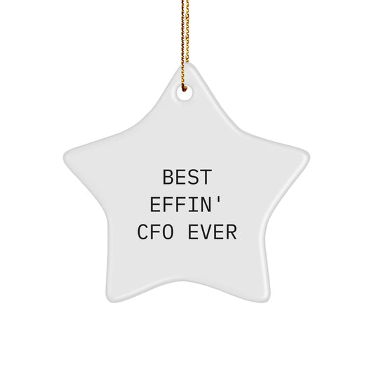 CFO Gifts from Friends, Funny Star Ornament for Best Effin' CFO Ever, Christmas Unique Gifts for CFO - Image 1