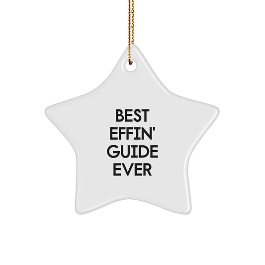 Funny Guide Gifts for Star Ornament Enthusiasts, Best Effin' Guide Ever, Christmas Unique Gifts from Men, Women, Friends, or Family - Image 1