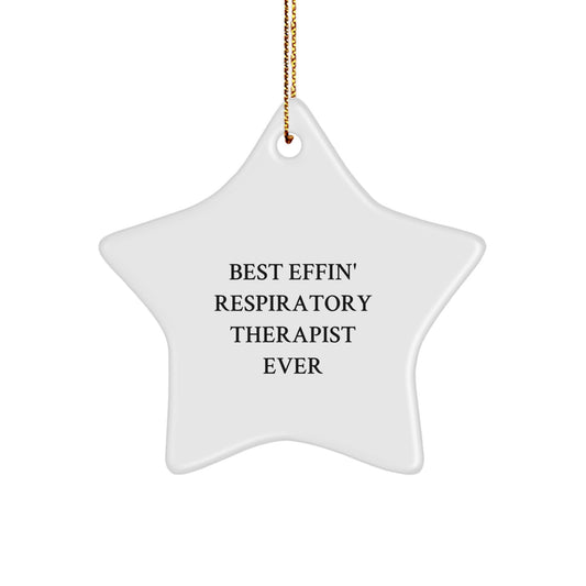 Funny Respiratory Therapist Star Ornament Christmas Unique Gift Ideas for Friends Coworkers - Image 1