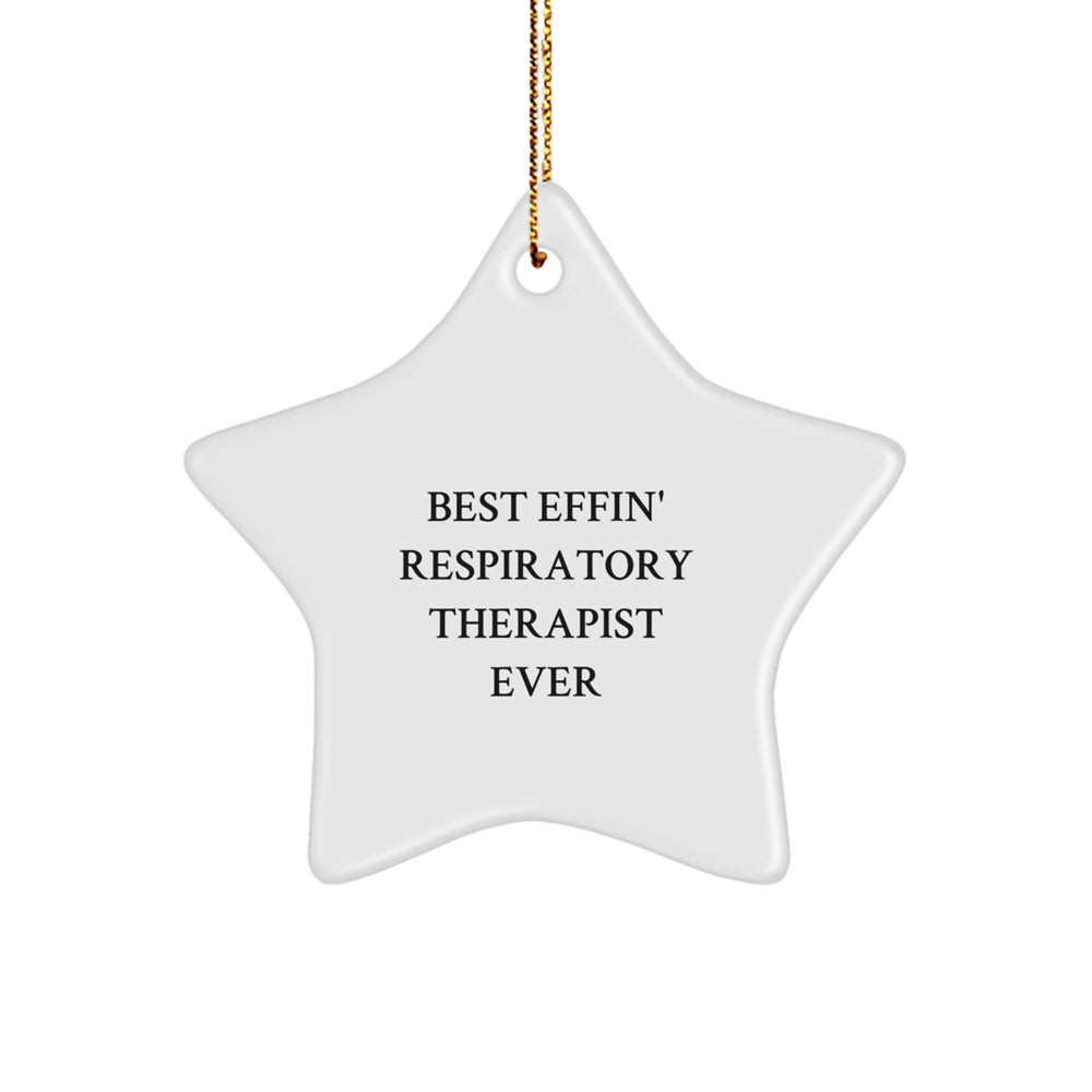Funny Respiratory Therapist Star Ornament Christmas Unique Gift Ideas for Friends Coworkers - Image 1