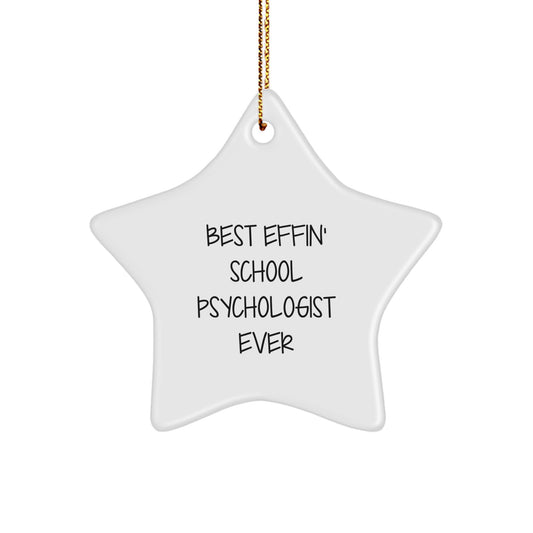 Funny School Psychologist Star Ornament Gifts from Friends for Christmas Unique Gifts - Image 1