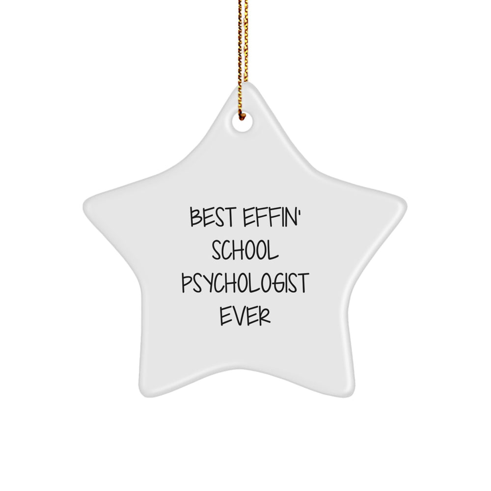 Funny School Psychologist Star Ornament Gifts from Friends for Christmas Unique Gifts - Image 1